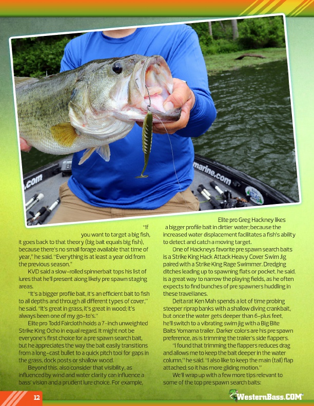 spring bass pro tips with greg hackney best pre spawn search baits